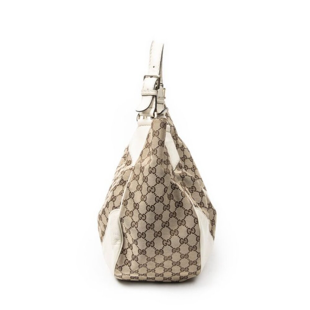 Gucci Shallot Hobo Beige Ivory GG Canvas - Picture 4 of 10